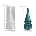 Castle tower silicone mold for candles and resin crafts with size specifications - No. 1 Geometric Architectural Tower