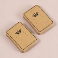 Cartoncini in carta kraft marrone con corona per esposizione e confezione di orecchini - ZK052-Rettangolo Corona / 50 fogli/confezione
