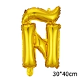 Palloncino in alluminio dorato a forma di lettera Ñ per decorazioni feste 30x40cm - Lettera Spagnola Ñ / Oro