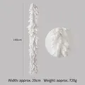 Weiße beflockte 180cm Weihnachtsgirlande mit realistischem Schneeeffekt für die Tür - 180CM Weiße beflockte Girlande