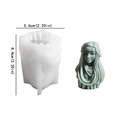 Silikonform für verschleierte Frauen-Büste zur DIY Kerzenherstellung 8,4 cm Höhe - Stil 3 Langgewand Mädchen