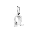 Detailed view of a silver Leo zodiac sign pendant made of high-quality stainless steel - Leo (Silver)