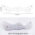 Waterproof laser silver star pattern freckle face tattoo sticker 156mm x 48mm size - QBLT-04 Laser Silver Mixed Dots