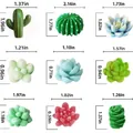 Tabella taglie per 9 tipi di stampi in silicone per candele succulente con misure - Set Succulente 6