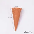 Modello di cono gelato al caramello con trama a griglia, altezza 12,5cm, 28g - Cono Appuntito al Caramello Grande - Foro Grande
