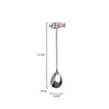 Cat-themed stainless steel spoon with pink fish handle for coffee or desserts - Cute Style - Small Fish Spoon