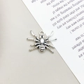 Retro silver spider pendant in alloy for DIY jewelry making and craft supplies - 14x19mm / Spider 1