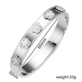175 Steel-colored White Mother-of-pearl Five-color Bangle