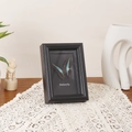 Modern black square wood frame with a blue and black butterfly specimen display - Square 8 Inch (20.3x20.3cm) Desktop / Black