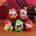 5er-Set Caishen-Harzfiguren für Büro und Heimdekoration als Glücksbringer-Geschenk - Set mit 5 Göttern des Reichtums