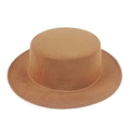 Cappello fedora classico in lana marrone a tesa larga per la moda autunno e inverno - Cachi Scuro