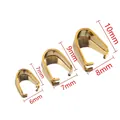 Tre dimensioni di ganci per ciondoli in acciaio inossidabile placcato oro 18K con misure - 3x7 / Oro