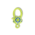 Green flower shaped metal spring ring buckle connector for DIY jewelry making - Apple Green