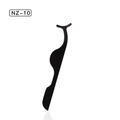 Professional black stainless steel eyelash applicator tool with curved tip for false lashes - NZ-10 Black