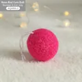Pallina di Natale in feltro rosso rosa, diametro 4,5 cm per decorazione dell'albero - 4.5CM Rosso Rosa