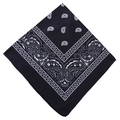 Dettaglio del motivo paisley bianco e nero su una bandana hip-hop in poliestere - 54x54cm / Blu Marino (658709)