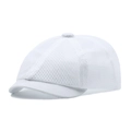 Men's breathable white mesh ivy cap with honeycomb structure for summer sun protection - White