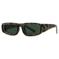 Occhiali da sole rettangolari retrò con montatura camouflage e lenti verde scuro - Stile Rettangolare Vintage Camouflage / C2 Montatura Camouflage / Lenti Verde Scuro
