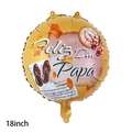 18 inch golden Feliz Día Papá foil balloon for Father's Day party decoration - 18 Inch Father's Day Retro Spanish Round