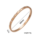 Γυαλισμένο βραχιόλι σε ροζ χρυσό με ζιργκόν και διαστάσεις διαμέτρου 60 χιλιοστών - Ροζ χρυσό
