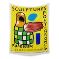 Detail of Fernand Léger abstract tapestry wall hanging with bold colorful geometry - Cx202213 / 73X95CM (Brushed Fabric)