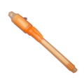 Orange invisible ink marker with LED UV light and translucent plastic body - Orange