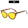 Cat eye sunglasses featuring tortoise shell frames and translucent yellow lenses - Tortoise Yellow