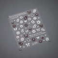 Pegatinas para uñas 5D TL-022 con flores blancas y cristales de mariposas rojas - Estilo de Relieve de Flor y Mariposa (TL-022)