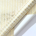 3m gold herringbone pattern gift wrapping paper with self-adhesive backing design - Gold Foil Herringbone