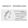 S925 sterling silver seven-stone row ring with D color moissanite in a refined setting - Size 5 / Splendid Galaxy