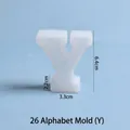 Siliconen mal in letter Y vorm voor creatieve DIY gipsdecoratie afmeting 6,4x3,3x2,2cm - Letter Y