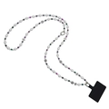 Cordino per cellulare con perle stile francese con perline colorate e ciondoli - Stile Floreale Perla Bianca / Stile A Tracolla 118cm