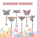 DIY 5D Diamond Painting Wind Chime with butterfly crystals and acrylic beads - DZ-50 Insect & Bird (6-Piece Collection)