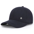 Berretto da baseball invernale blu scuro per uomo con paraorecchie e logo FS argento - Regolabile / Blu navy