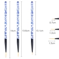 Set di 3 pennelli liner per nail art con manici glitterati e misure di dimensioni precise - 3 pezzi / Set con Manico Glitterato Blu