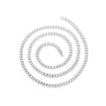 Elegante Tennis-Halskette aus Silberlegierung mit funkelnden Zirkoniasteinen im Spiraldesign - 5mm 28inch-70cm / Silber