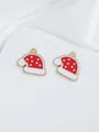 Detail of red and white enamel Christmas hat charms for DIY jewelry making - Christmas Hat (42)