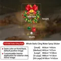Size guide for Happy New Year static window sticker with festive wreath and bow - S (30x50cm) / Happy New Year (P-SD398)