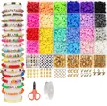 Detailoverzicht van 24-kleuren kleikralen DIY-set voor sieraden maken met tools - Stijl 10