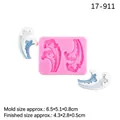 Molde de silicona rosa en forma de ola para fondant y chocolate con resina azul - 17-911 / Rosa