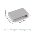 Silver brushed metal U-shaped jewelry display stand, size 18x11x4cm for accessory riser - Small Step Riser (Silver)