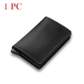 Carbon fiber texture RFID blocking slim wallet with side pop-up mechanism in black finish - Classic Black