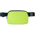 Neon yellow waterproof nylon sports waist bag with black adjustable strap and buckle - 20.5*14*5cm / Fluo Green and Black