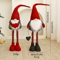 Standing Christmas gnomes with heart patterns, 47cm and 67cm plush holiday ornaments - Combo 3 (Heart Hugger Two Colors)