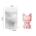 Stampo in silicone per candele a forma di gatto rosa da 11cm per statue di animali 3D - Gatto Sphynx