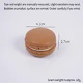 Braunes PU Makronen Squishy Spielzeug mit Sahnefüllung und Abmessungen von 4.1cm - Hellkaffee