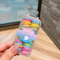 Bunte hochelastische Haargummis für Kinder in Macaron-Farben im transparenten Set - 1# Hell Bunt