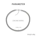 Zilveren roestvrijstalen cubaanse schakelketting voor dames en heren, maat 450x8 mm - Zilver(KN299531-Z)