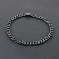 Collana cubana da uomo 15mm in nero opaco con chiusura a fibbia classica - Nero (KN290273-KJX)