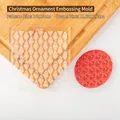 Christmas DIY fondant embossing mold with festive hanging ornament patterns, 10x10cm size - SY0160-Christmas Hanging Ornaments